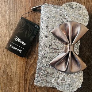 Loungefly Silver Sequin Wallet Disney Minnie Mouse
